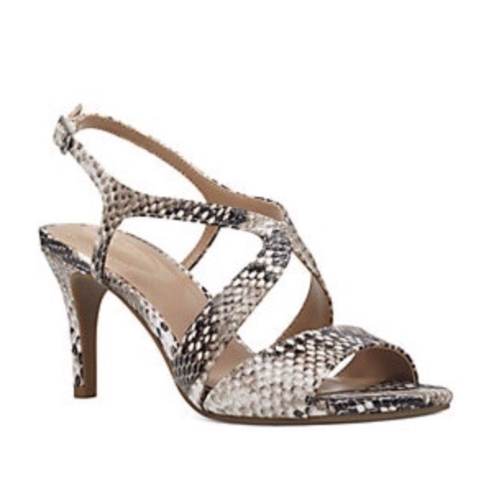 🆕 NWOT Bandolino “Jamar” Snakeskin Sandal Heels